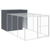 vidaXL Kućica za pse s igrali&scaron;tem antracit 214 x 457 x 181 cm čelična