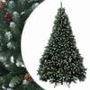 vidaXL Umjetno božićno drvce s nogom 210 cm čelik