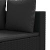vidaXL 10-dijelni set vrtnih sofa s jastucima crni od poliratana