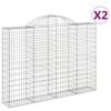 vidaXL Lučne gabionske ko&scaron;are 2 kom 200x30x140/160cm pocinčano željezo