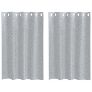 vidaXL Voile zavjesa 2 kom. Tamno siva 140 x 140 cm Poliester