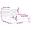 vidaXL Otomanski okvir kreveta s madracima krem 200x200cm od tkanine