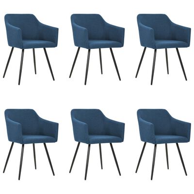 vidaXL Blagovaonske stolice od tkanine 6 kom plave