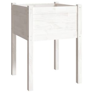 vidaXL Vrtna sadilica bijela 50 x 50 x 70 cm od masivne borovine