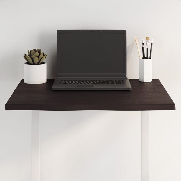 vidaXL Stolna ploča tamnosmeđa 60x50x2 cm obrađena masivna hrastovina