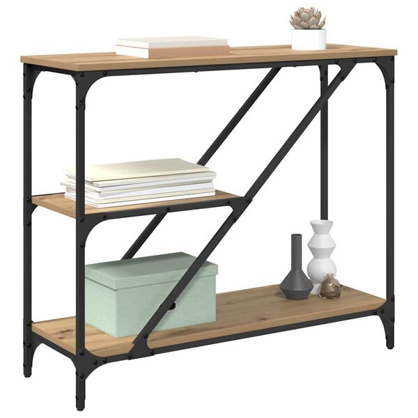 vidaXL Konzolna stolica Umjetnički hrast 88,5 x 30 x 75 cm