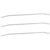 vidaXL pogodno za ravni nosač cerade 3 pcs Srebrno 130-210 cm Aluminij