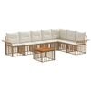vidaXL Set vanjskih sofa 8 pcs Prirodna i krema bijela Poliester