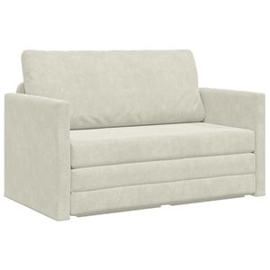 vidaXL Krevet na razvlačenje Krema 124 x 71 x 78 cm Bar&scaron;un