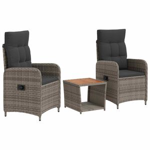 vidaXL Set lounge namje&scaron;taja za vrt 3 kom. Svijetlo siva i tamno siva