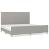 vidaXL Okvir za krevet bez madraca svjetlosivi 200 x 200 cm od tkanine