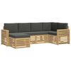 vidaXL Set vanjskih sofa 6 pcs Bijela i antracit Poliester