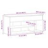 vidaXL Klupa za cipele boja staro drvo 102x30,5x45cm konstruirano drvo