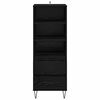 vidaXL Highboard Crni hrast 40 x 36 x 110 cm Konstruirano drvo