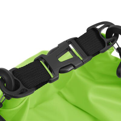 vidaXL Suha torba s patentnim zatvaračem zelena 20 L PVC