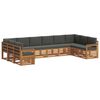 vidaXL Set vanjskih sofa 10 kom. Prirodna i antracit
