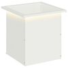 vidaXL Vrtna posuda za sadnju s LED svjetlom Bijela 40 x 40 x 40 cm