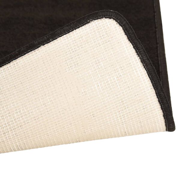 vidaXL Tepisi za spavaću sobu čupavi s visokim vlaknima 3 kom crni