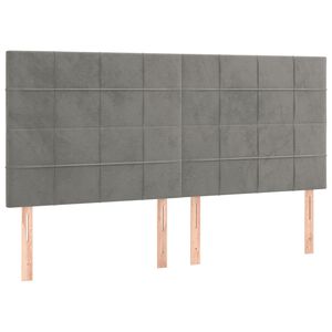 vidaXL Uzglavlje svijetlosivo 180x5x118/128 cm bar&scaron;unasto