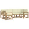 vidaXL Set vanjskih sofa s jastukom 6 pcs Bijela i krem
