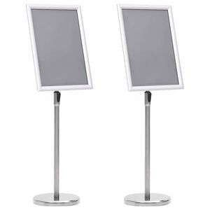 vidaXL Stalci za plakate 2 kom. Srebrno 45 x 32,7 x 108 cm Aluminij