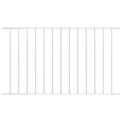 vidaXL Panel za ogradu od čelika obloženog prahom 1,7 x 1,25 m bijeli