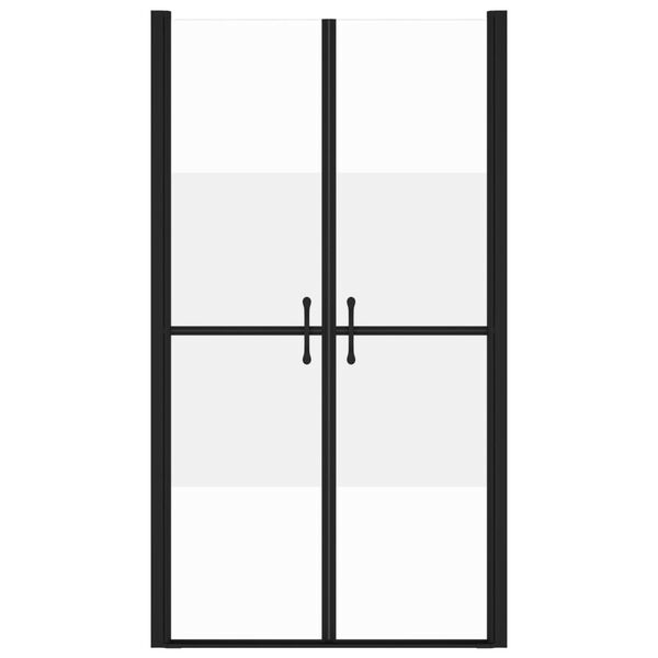 vidaXL Vrata za tu&scaron;-kabinu napola matirana ESG (93 - 96) x 190 cm