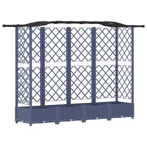 vidaXL Povi&scaron;eni krevet s mrežom i krovom Sivi 203,5 x 40 x 125 cm PP