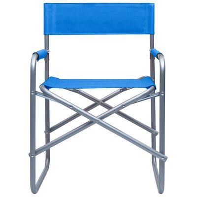 vidaXL Redateljske stolice 2 kom čelične plave