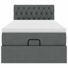 vidaXL Otomanski okvir kreveta s madraca tamnosivi 100x200cm tkanine