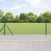 vidaXL Ograda s stupovima Zelena 0.4 x 25 m Čelik prekriven PVC-om