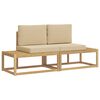 vidaXL Set vanjskih sofa 2 kom. Bijela i bež Poliester