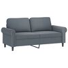 vidaXL 2-dijelni set sofa s jastucima tamnosivi bar&scaron;unasti