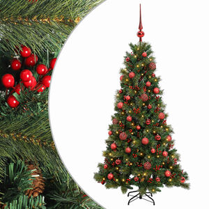 vidaXL Umjetno božićno drvce s kuglicom 150 cm 150 LED lampica