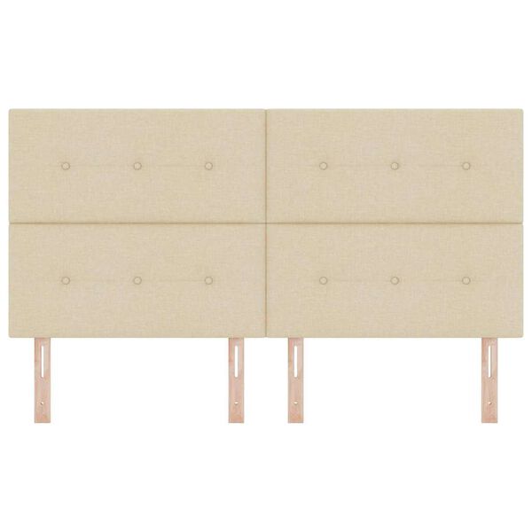 vidaXL Uzglavlje podesivo po visini s uzglavljem Krema 180 cm tkanina