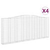 vidaXL Lučne gabionske ko&scaron;are 4 kom 400x30x160/180cm pocinčano željezo
