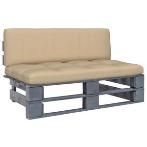 vidaXL Srednja vrtna sofa od paleta od sivo impregnirane borovine