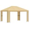 vidaXL Gazebo 4 &times; 3 m Krem Poliester i čelik 190 gsm