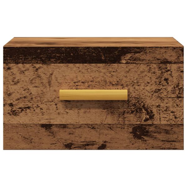 vidaXL Zidni noćni ormarić boja staro drvo 35 x 35 x 20 cm