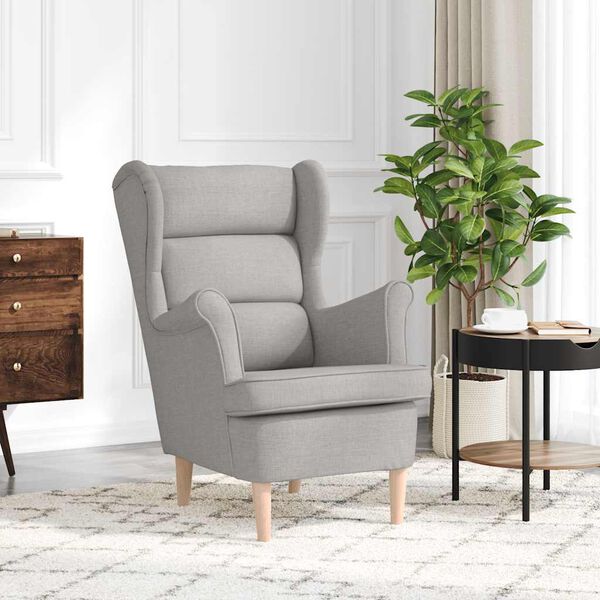 vidaXL Fotelja oblačno siva 74x84x100 cm od tkanine