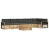 vidaXL Set vanjskih sofa s jastukom 7 pcs Bijela i antracit