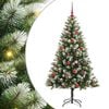 vidaXL Umjetno Božićno drvce s pokrivačem snijega 150 LED lampica
