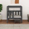 vidaXL Krevet za pse sivi 65,5x50,5x70 cm od masivne borovine