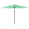 vidaXL Vrtni suncobran s čeličnom &scaron;ipkom zeleni 288x288x225 cm