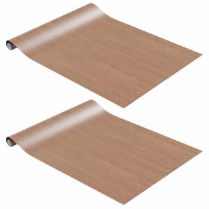 vidaXL Samoljepljive folije za namje&scaron;taj 2 kom smeđe 500 x 90 cm PVC