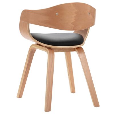 vidaXL Blagovaonske stolice 2 kom od savijenog drva i umjetne kože