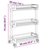 vidaXL Kolica za pohranu 59 x 20 x 75 cm aluminijska
