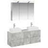 vidaXL Set namje&scaron;taja za kupaonicu 4 pcs Betonska siva