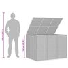 vidaXL Kutija za vrtne jastuke od PE ratana 145 x 100 x 103 cm siva