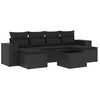 vidaXL 7-dijelni set vrtnih sofa od poliratana s jastucima crni